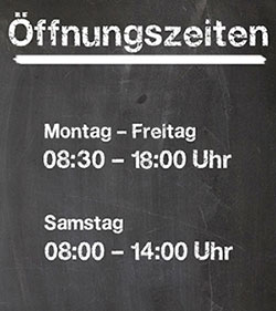 Öffnungszeiten